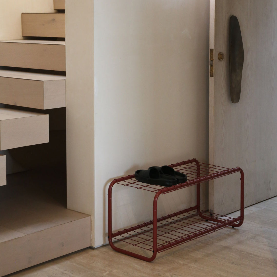 DESIGNSTUFF FORMA Shoe Rack, Brick