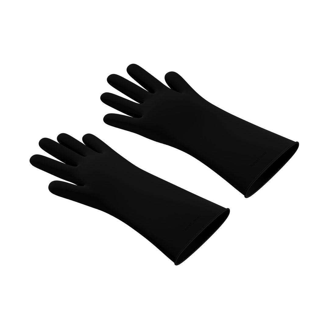 DESIGNSTUFF ETTA Silicone Dish Gloves, Size S/M,  Black