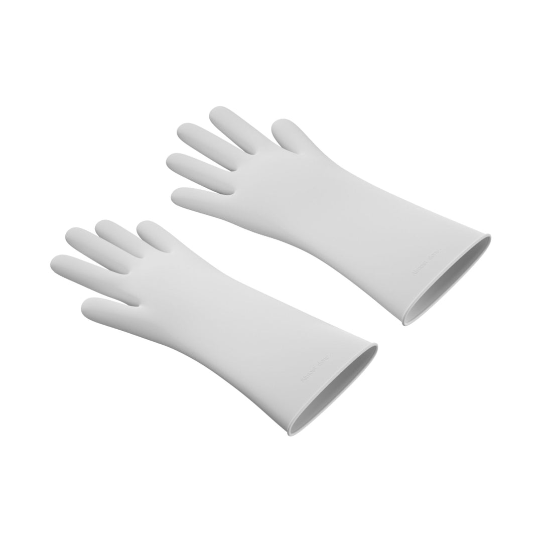 DESIGNSTUFF ETTA Silicone Dish Gloves, Size S/M, White