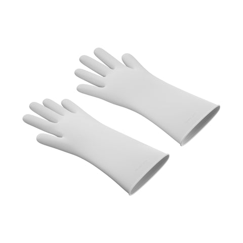 DESIGNSTUFF ETTA Silicone Dish Gloves, Size S/M, White