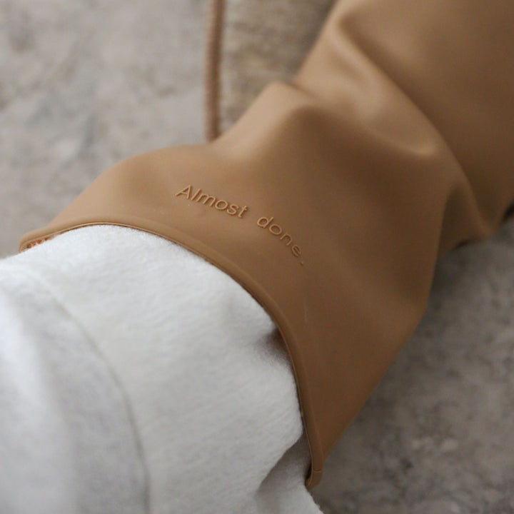 DESIGNSTUFF ETTA Silicone Dish Gloves, Size S/M, Camel