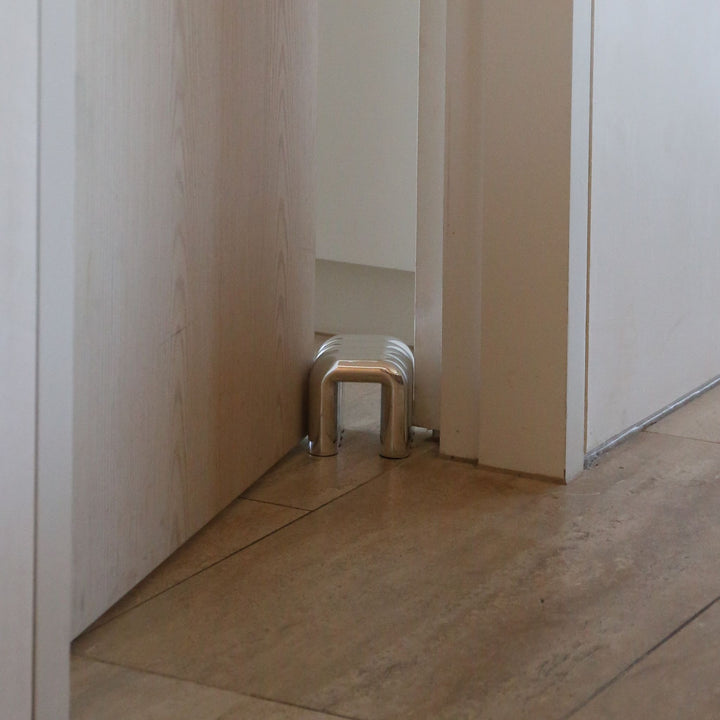 DESIGNSTUFF VIAH Arch Door Stopper, Chrome