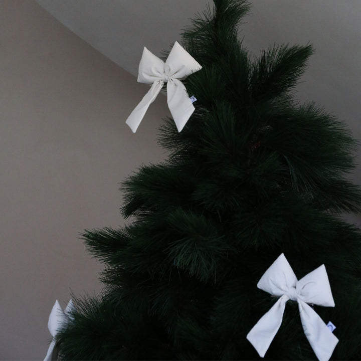DESIGNSTUFF VIRA Bow w/ Tree Clip, Cream