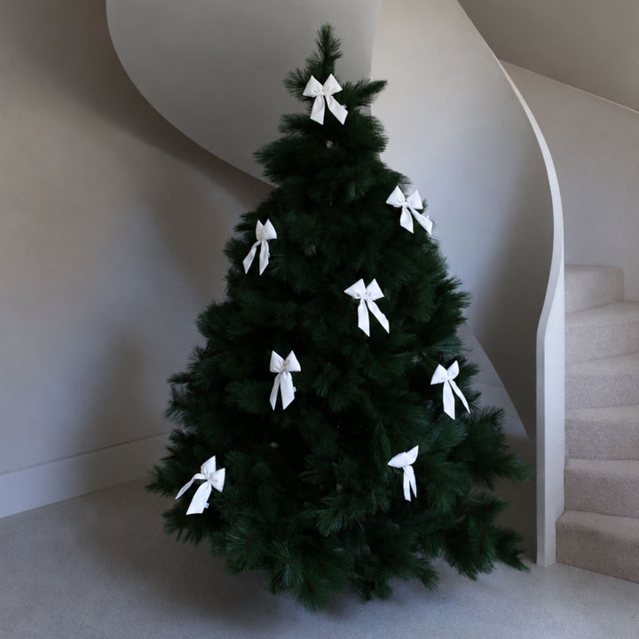 DESIGNSTUFF VIRA Bow w/ Tree Clip, Cream