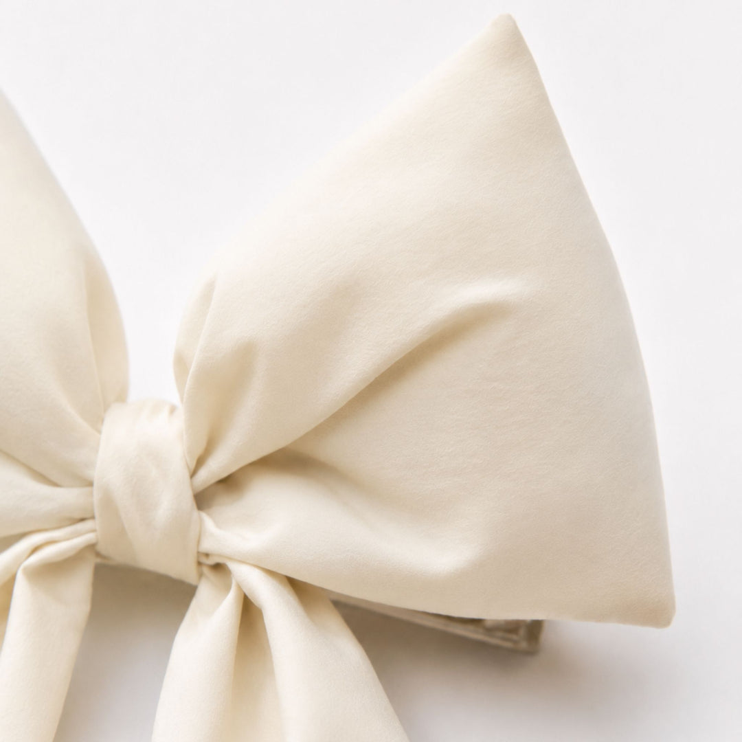 DESIGNSTUFF VIRA Bow w/ Tree Clip, Cream