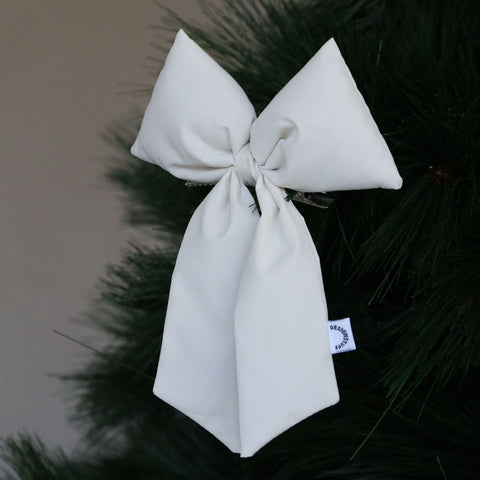 DESIGNSTUFF VIRA Bow w/ Tree Clip, Cream