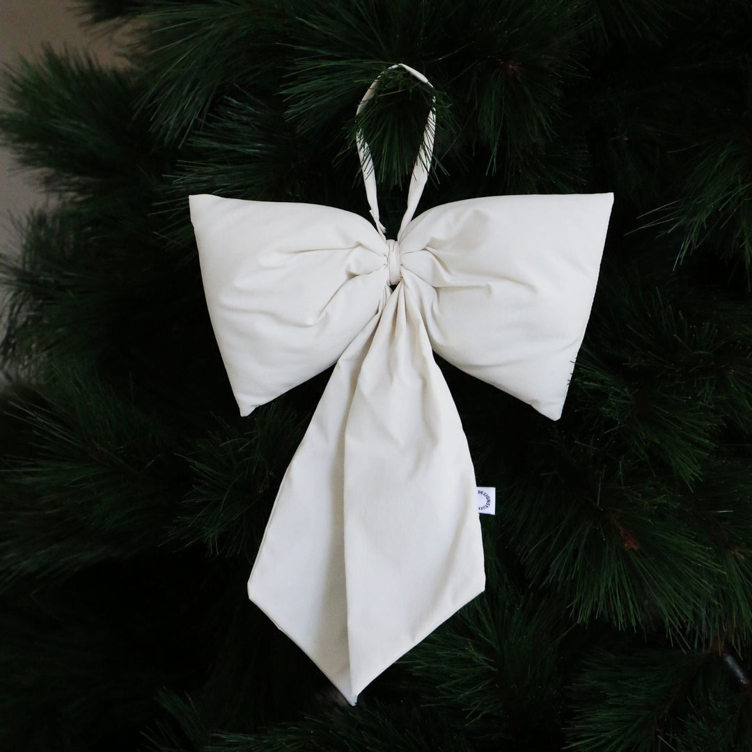 DESIGNSTUFF VIRA Bow for Hanging, H32 cm, Cream