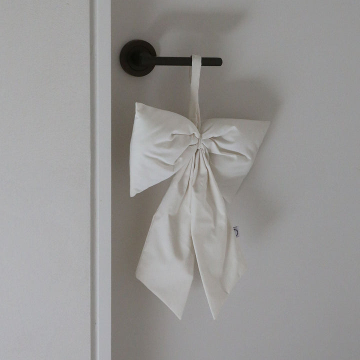 DESIGNSTUFF VIRA Bow for Hanging, H32 cm, Cream