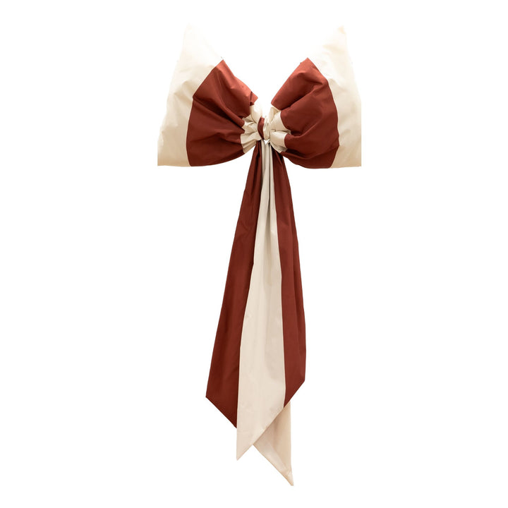 DESIGNSTUFF VIRA Large Bow, H95 cm, Stripe Cream/Brick