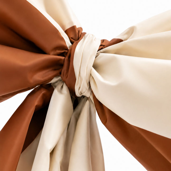 DESIGNSTUFF VIRA Large Bow, H95 cm, Stripe Cream/Ochre