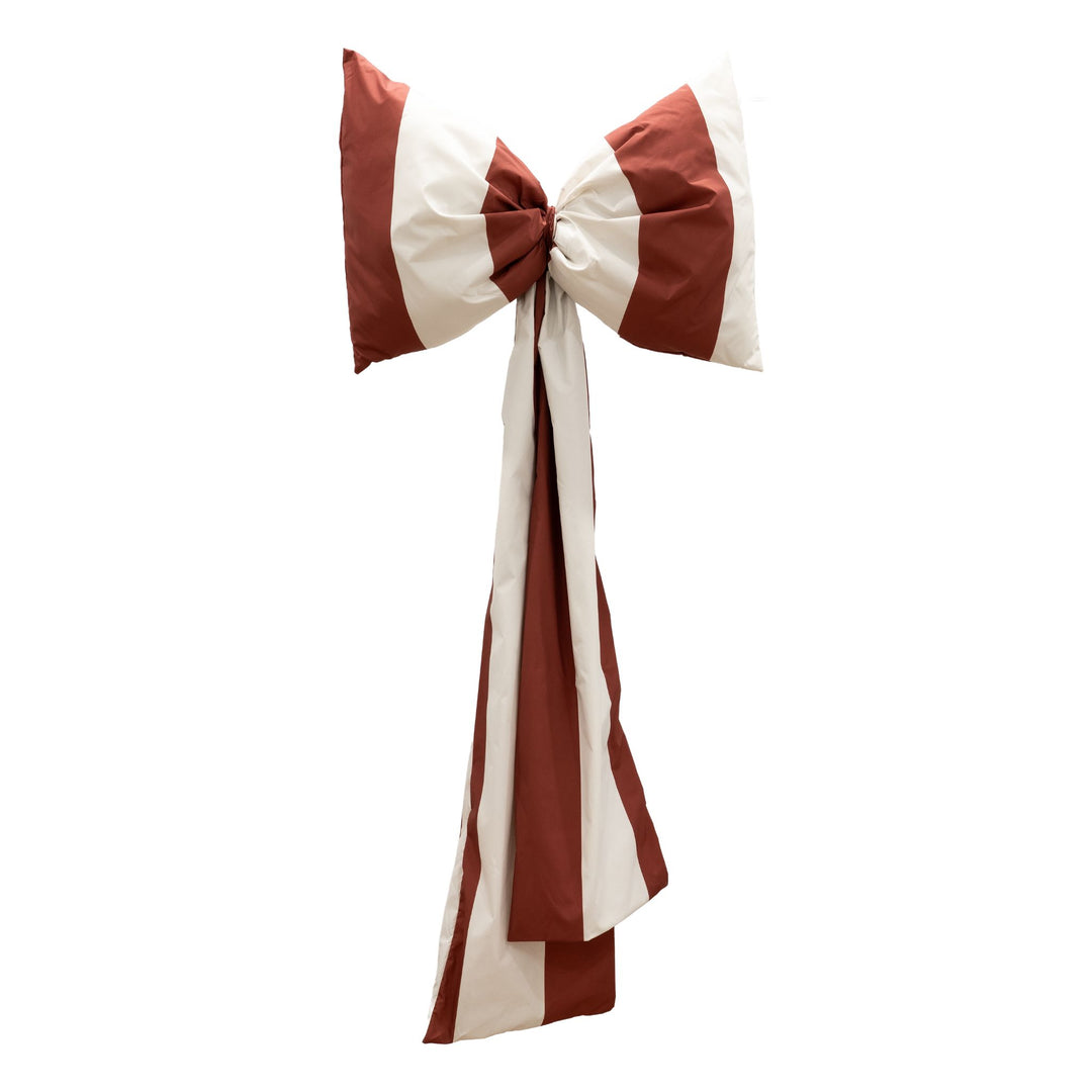 DESIGNSTUFF VIRA X-Large Bow, H130 cm, Stripe Cream/Brick
