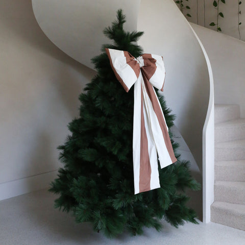 DESIGNSTUFF VIRA X-Large Bow, H130 cm, Stripe Cream/Ochre