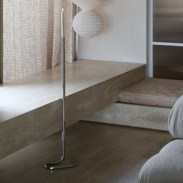 DESIGNSTUFF VIAH Candle Holder Floor, Stainless Steel