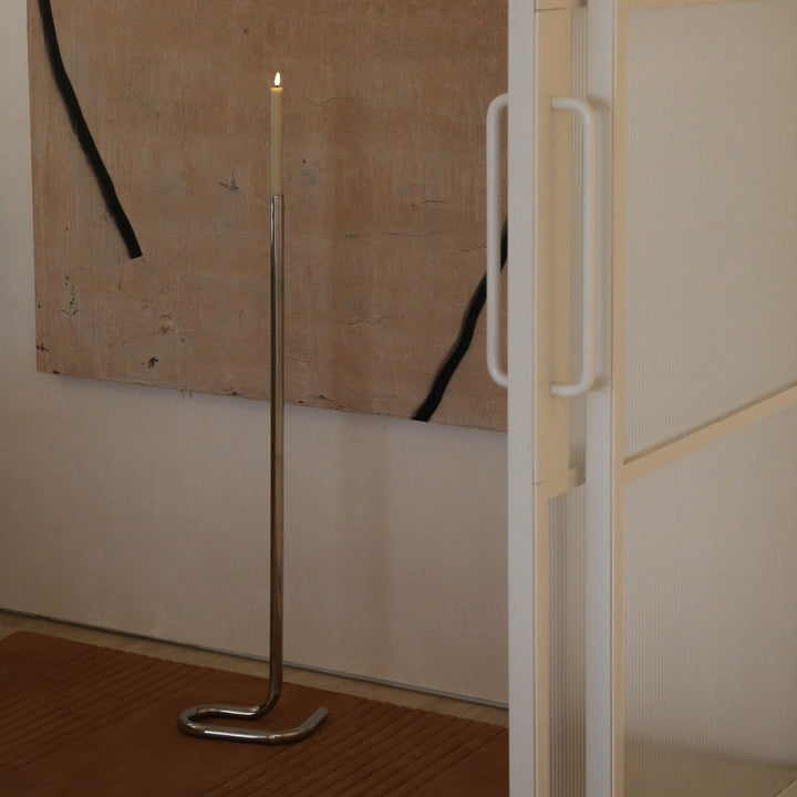 DESIGNSTUFF VIAH Candle Holder Floor, Stainless Steel