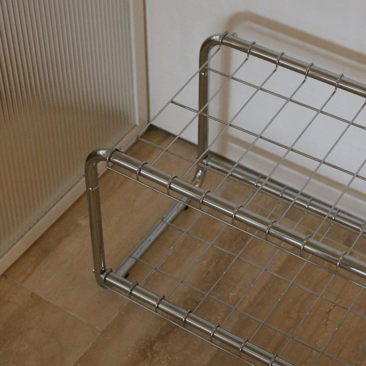 DESIGNSTUFF FORMA Shoe Rack, Chrome