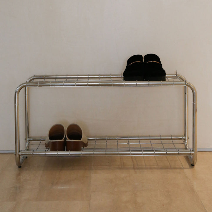 DESIGNSTUFF FORMA Shoe Rack, Chrome
