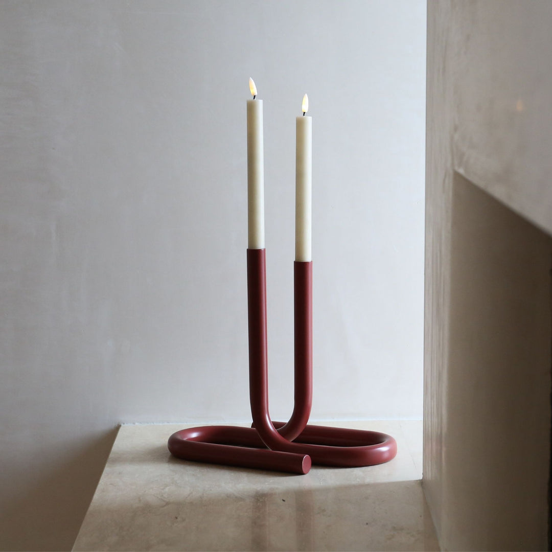 DESIGNSTUFF VIAH Candle Holder, Brick
