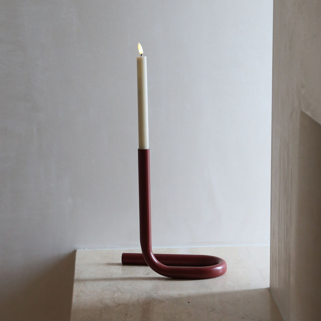 DESIGNSTUFF VIAH Candle Holder, Brick