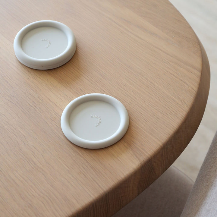 DESIGNSTUFF RUND Bubble Coasters, Stone (Set of 4)