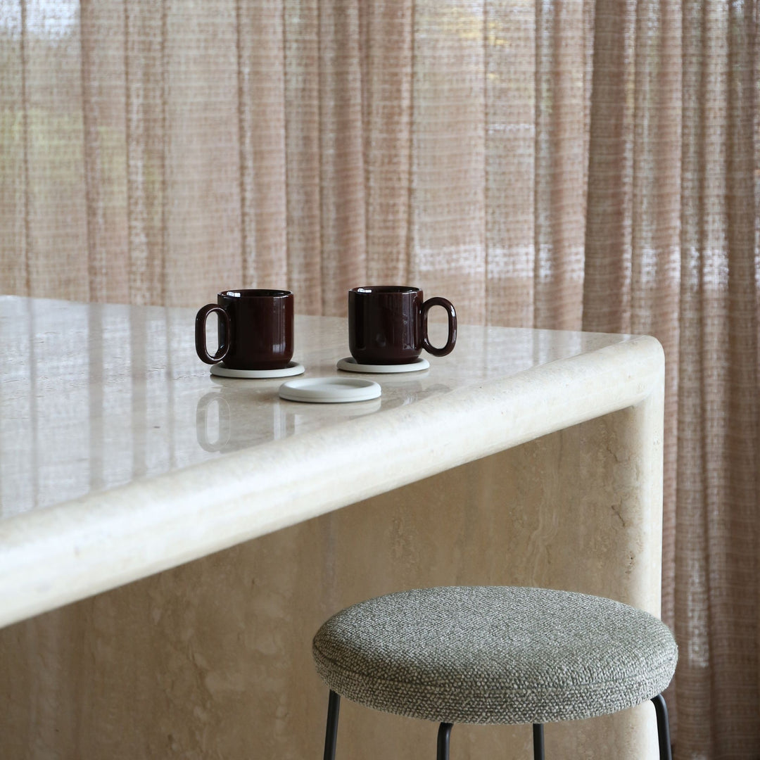 DESIGNSTUFF RUND Bubble Coasters, Stone (Set of 4)
