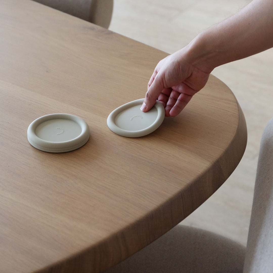 DESIGNSTUFF RUND Bubble Coasters, Sand (Set of 4)