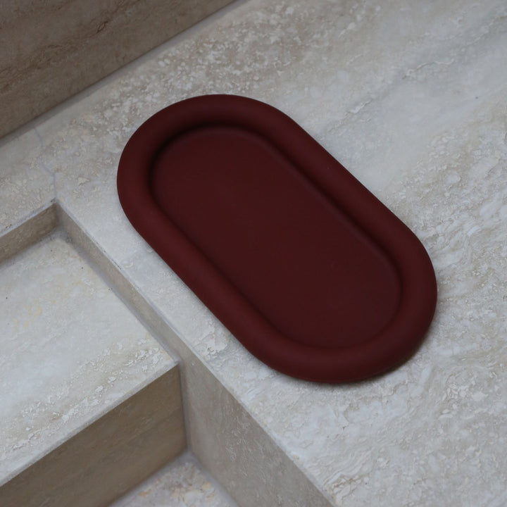 DESIGNSTUFF RUND Bubble Silicone Tray, 22cm, Brick