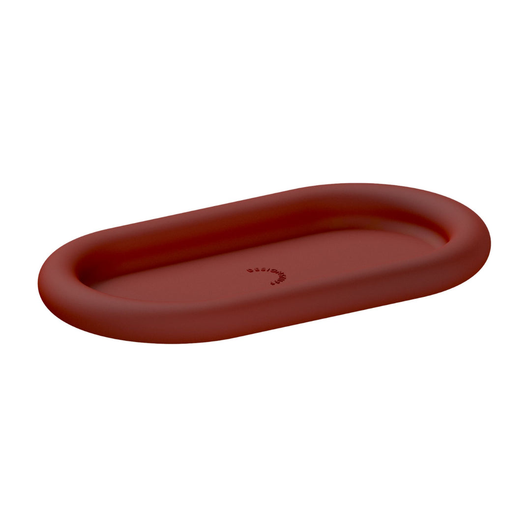 DESIGNSTUFF RUND Bubble Silicone Tray, 22cm, Brick
