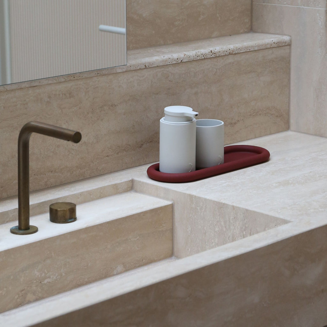 DESIGNSTUFF RUND Bubble Tray, 35cm, Brick