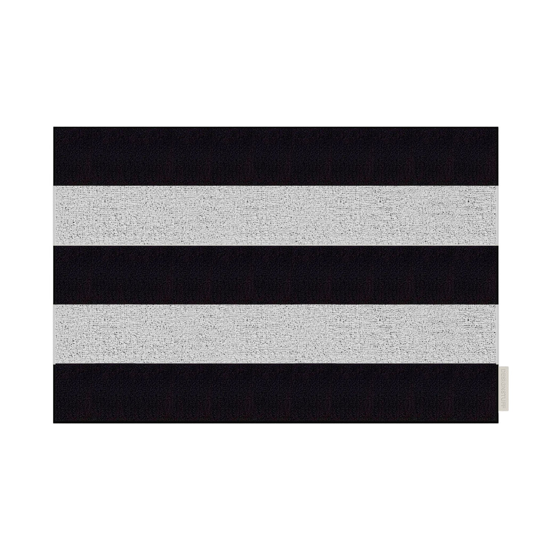 DESIGNSTUFF HAVN Doormat 60x90 cm, Black/Chalk