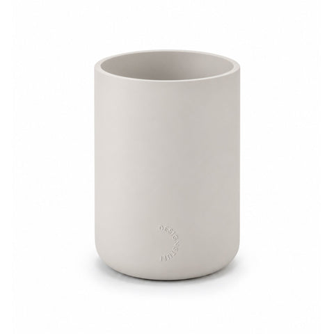 DESIGNSTUFF ARC Tumbler/Toothbrush Holder, Stone