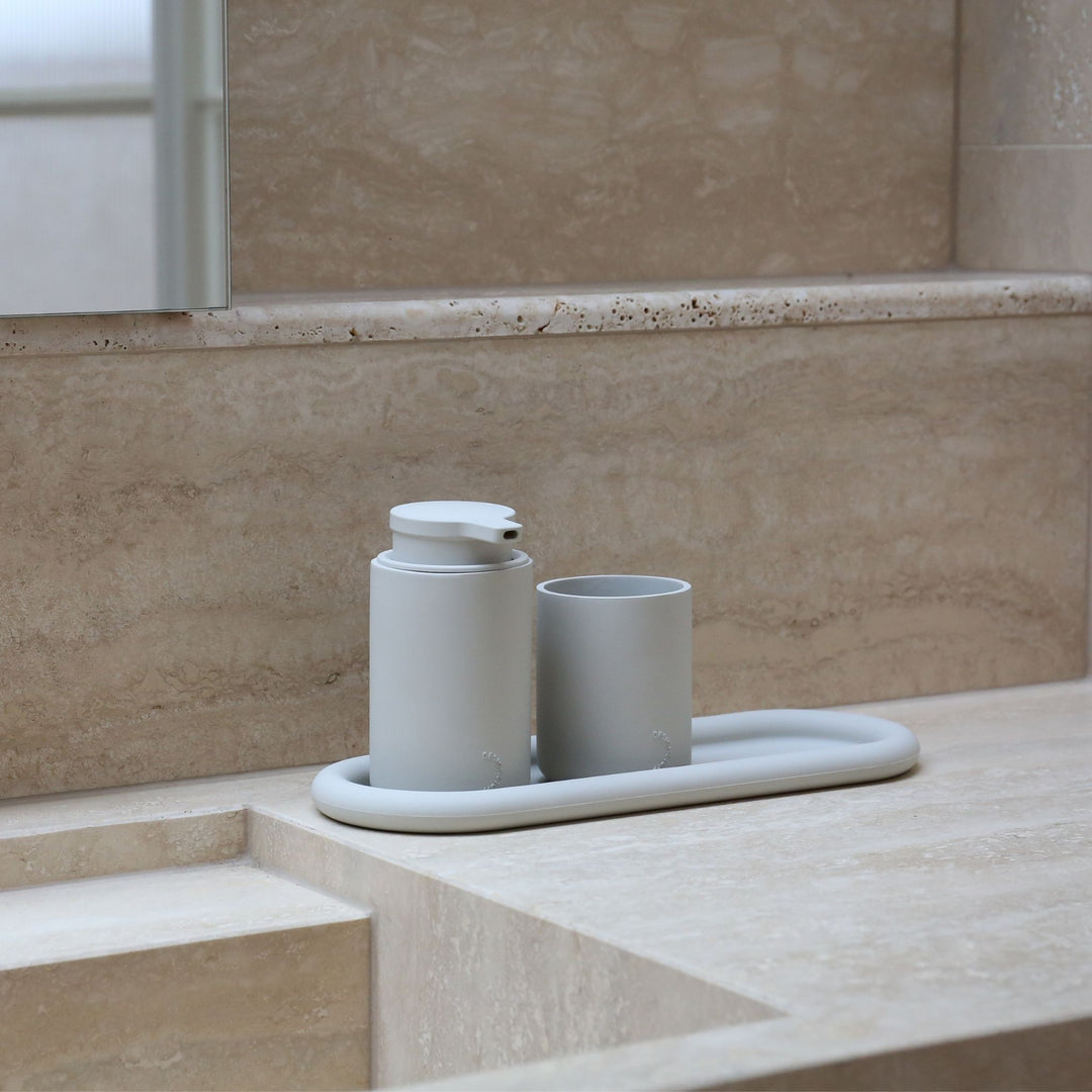 DESIGNSTUFF RUND Bubble Tray, 35cm, Stone