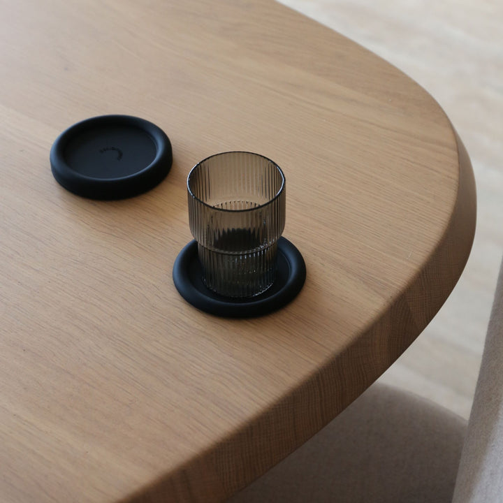 DESIGNSTUFF RUND Bubble Coasters, Black (Set of 4)
