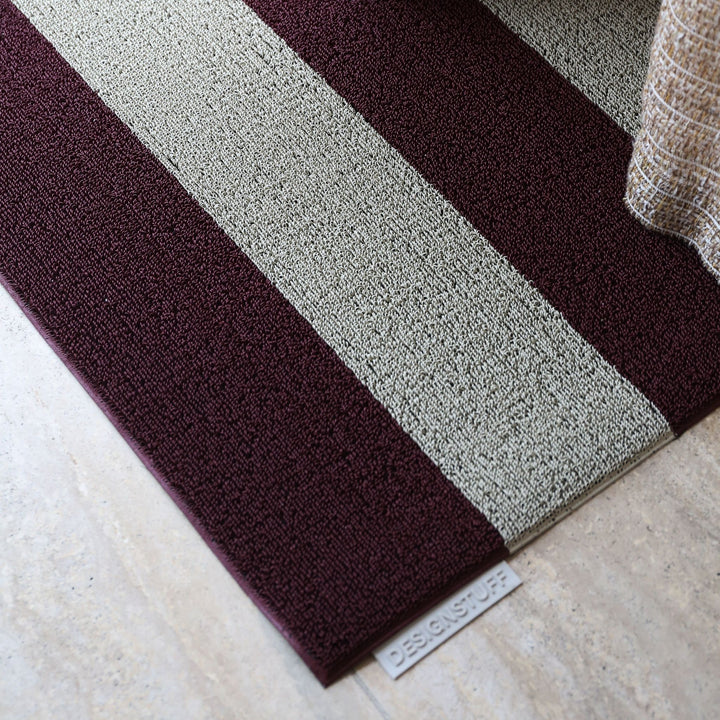 DESIGNSTUFF HAVN Doormat 60x90 cm, Burgundy/Stone