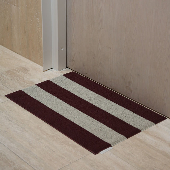 DESIGNSTUFF HAVN Doormat 60x90 cm, Burgundy/Stone