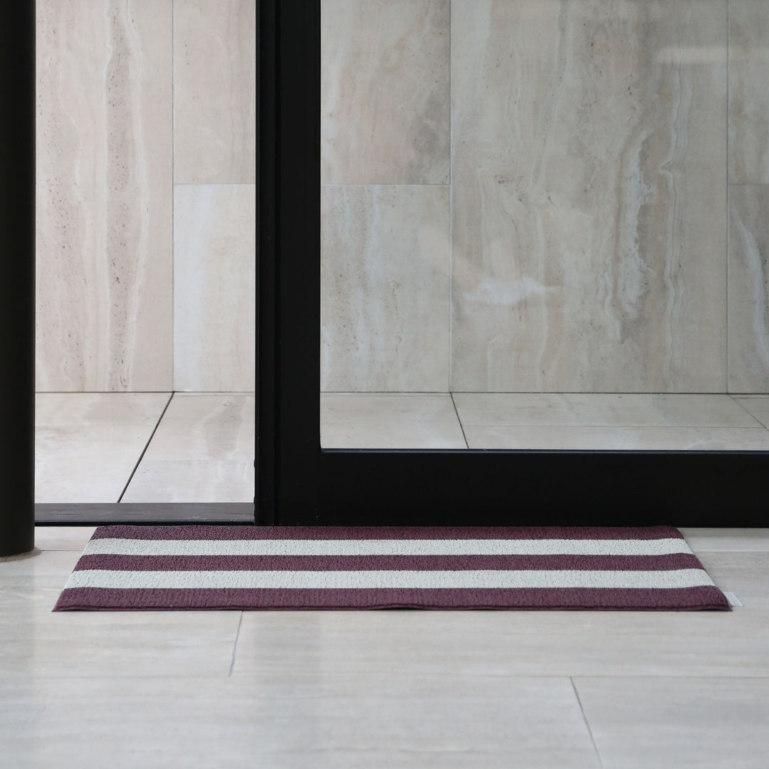 DESIGNSTUFF HAVN Doormat 60x90 cm, Burgundy/Stone