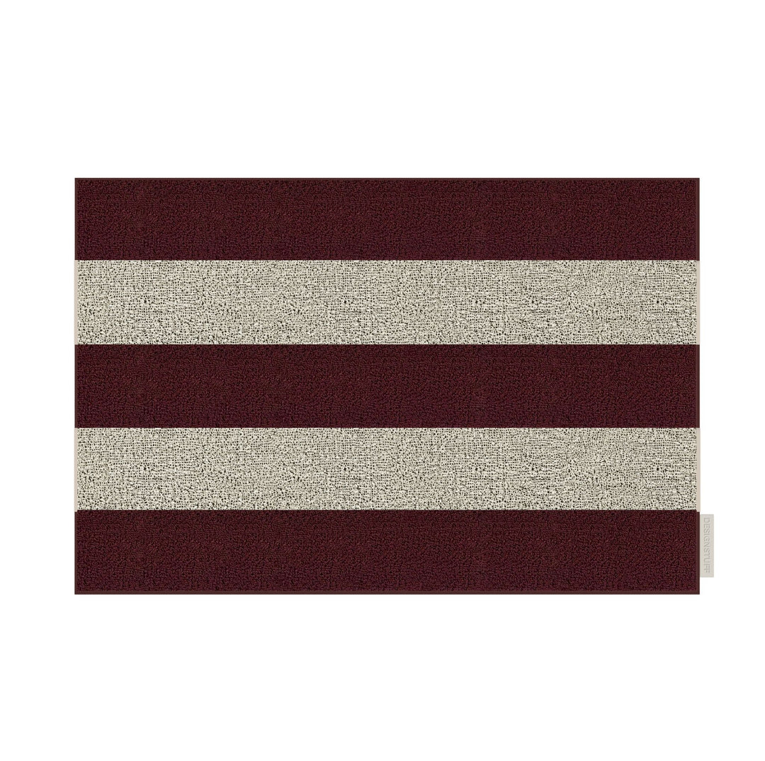 DESIGNSTUFF HAVN Doormat 60x90 cm, Burgundy/Stone