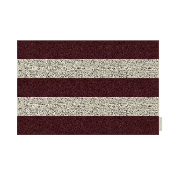 DESIGNSTUFF HAVN Doormat 60x90 cm, Burgundy/Stone