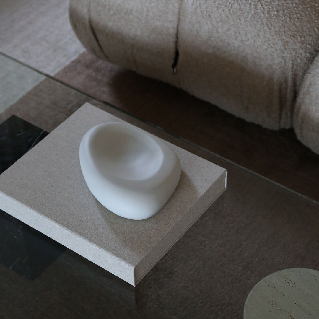 DESIGNSTUFF VIAH Sculpt Tray, 42cm, Stone