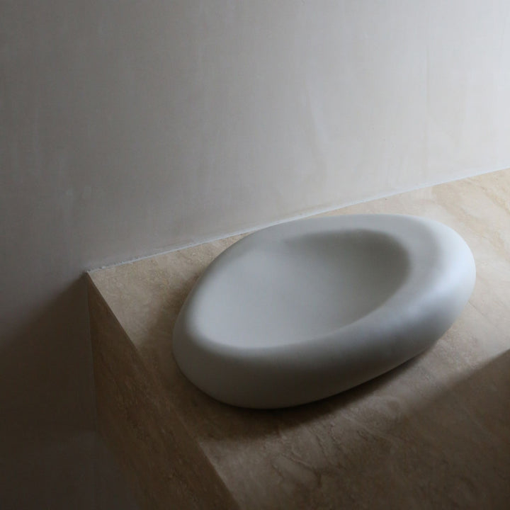 DESIGNSTUFF VIAH Sculpt Tray, 42cm, Stone