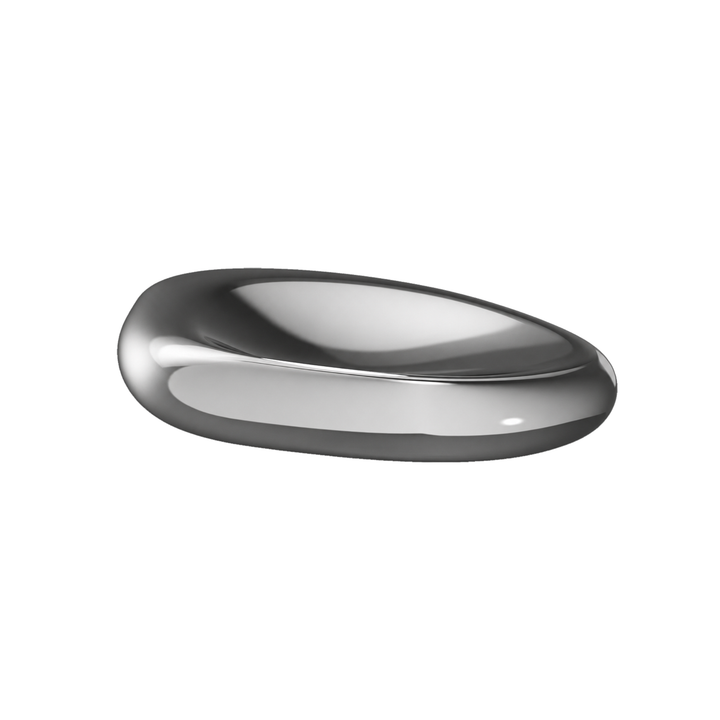 DESIGNSTUFF VIAH Sculpt Tray, 23.6cm, Chrome