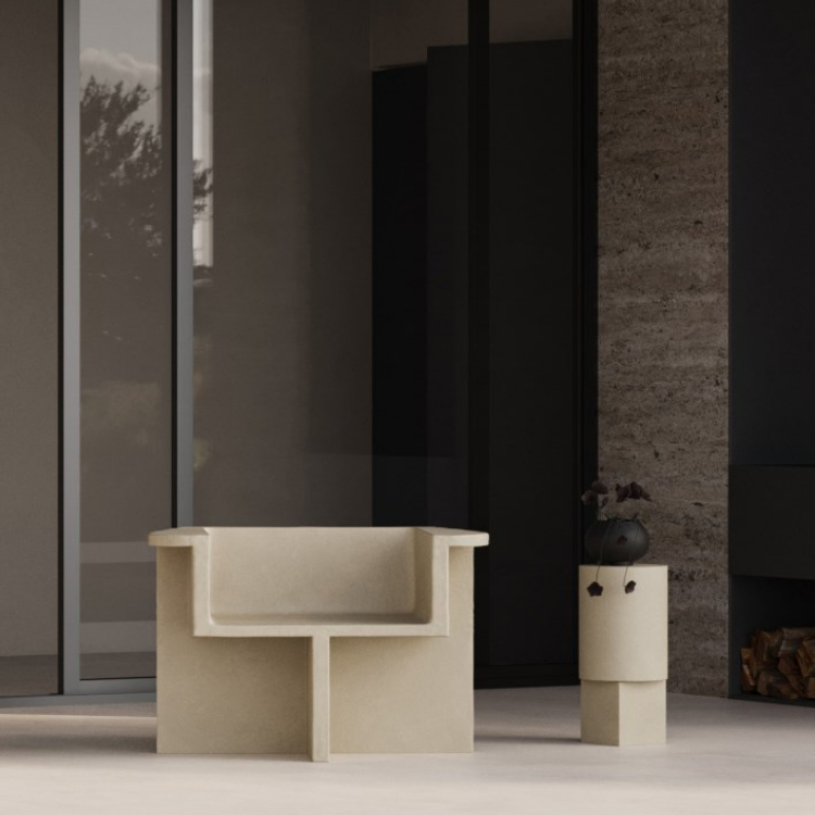 101 COPENHAGEN Brutus Lounge Chair, Sand