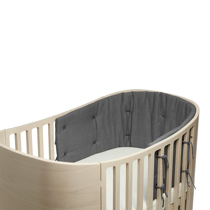 LEANDER Organic Classic Cot Bumper, Cool Grey
