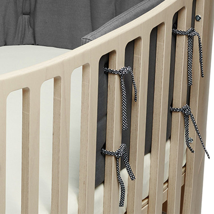 LEANDER Organic Classic Cot Bumper, Cool Grey