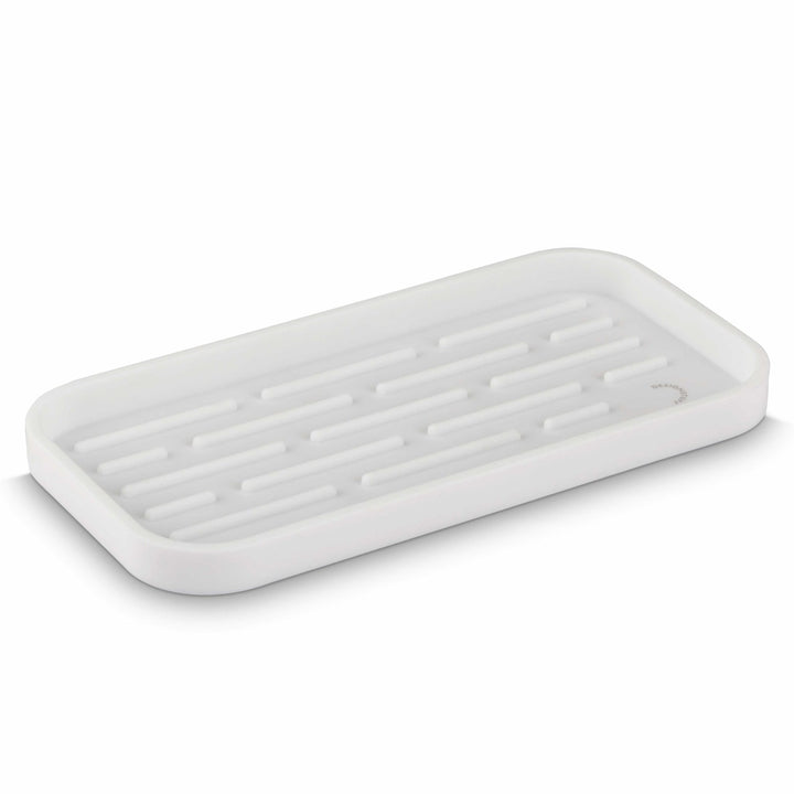 DESIGNSTUFF Sink Tray and Sponge Holder Silicone, White