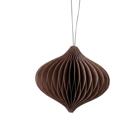 NORDIC ROOMS Paper Jewel Christmas Ornament, Cocoa, H8.5cm