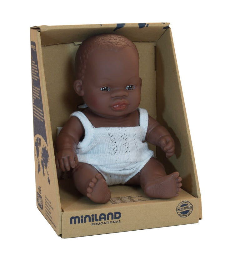 MINILAND Baby Doll African Girl 21cm