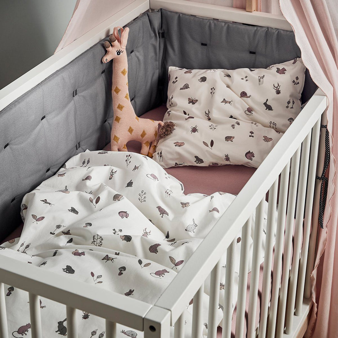 LINEA BY LEANDER Organic Cot Bumper, Cool Grey