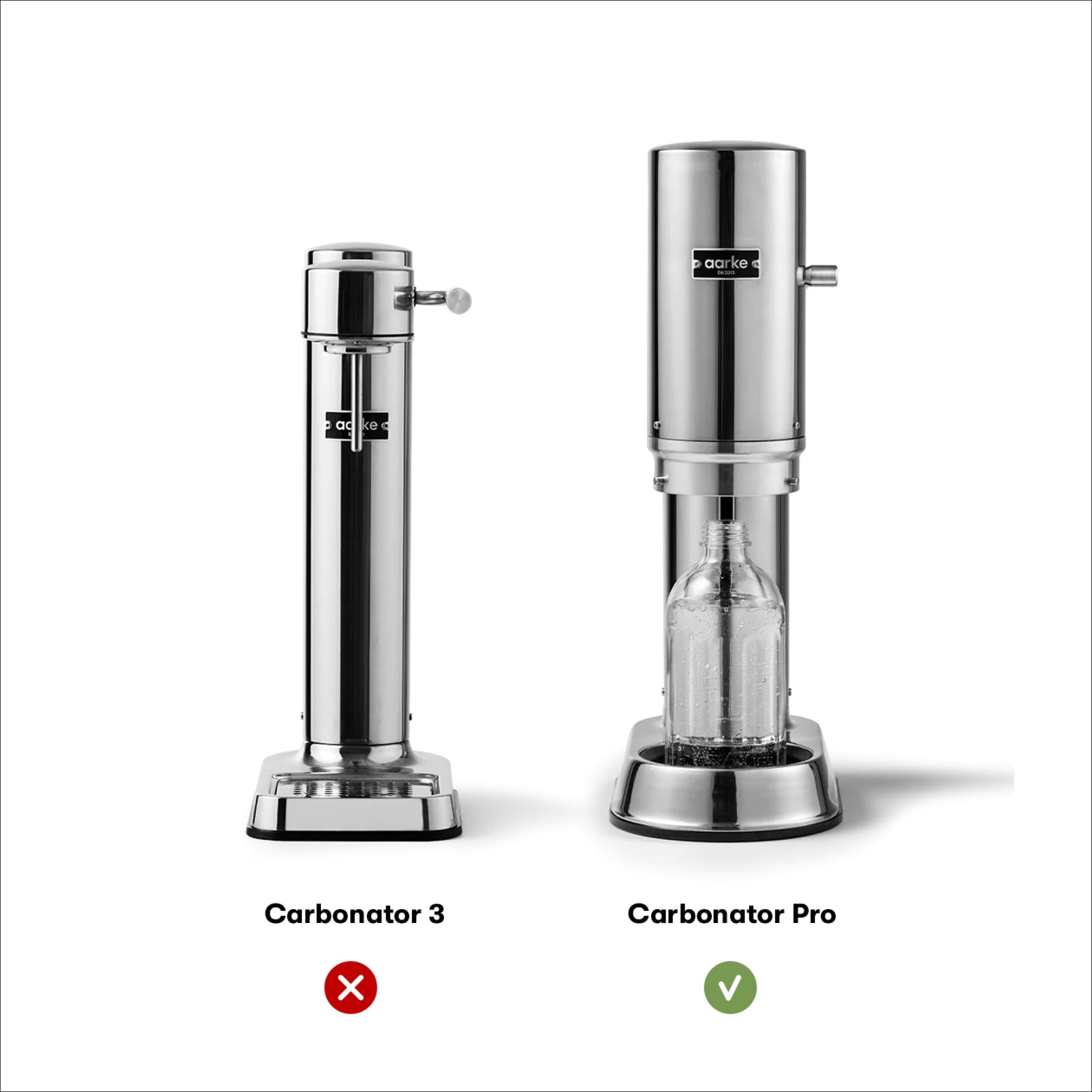 AARKE Carbonator Pro Bottle, Glass, 800mL