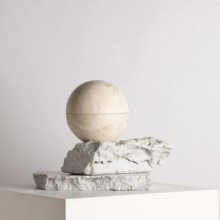 ADDITION STUDIO Sphere Incense Burner, Travertine