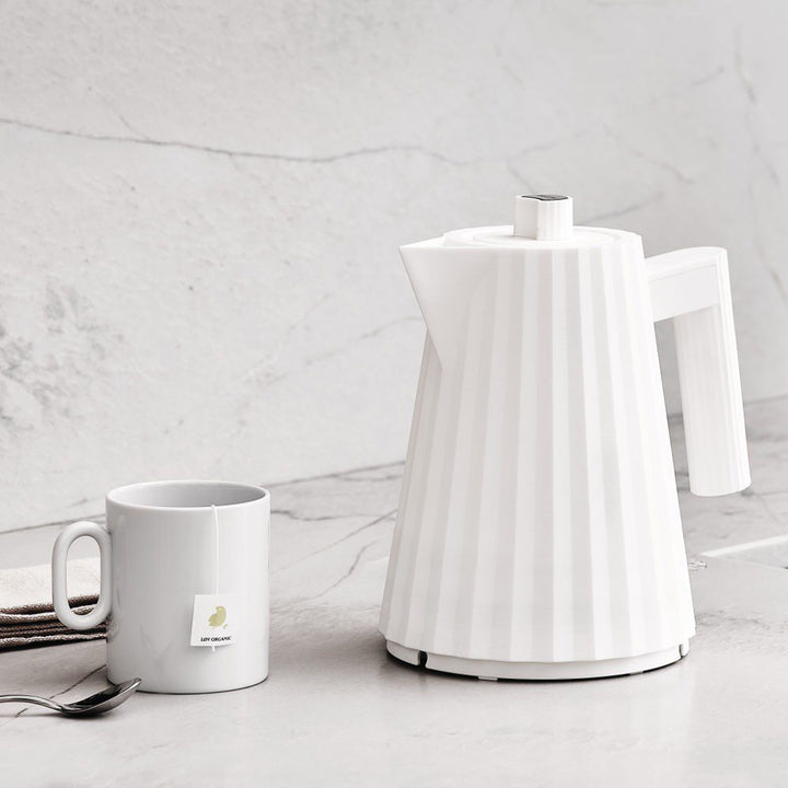 ALESSI Plisse Electric Kettle, White, 1L